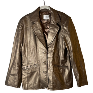 Vintage Worthington Bronze Lambskin Blazer size XLarge